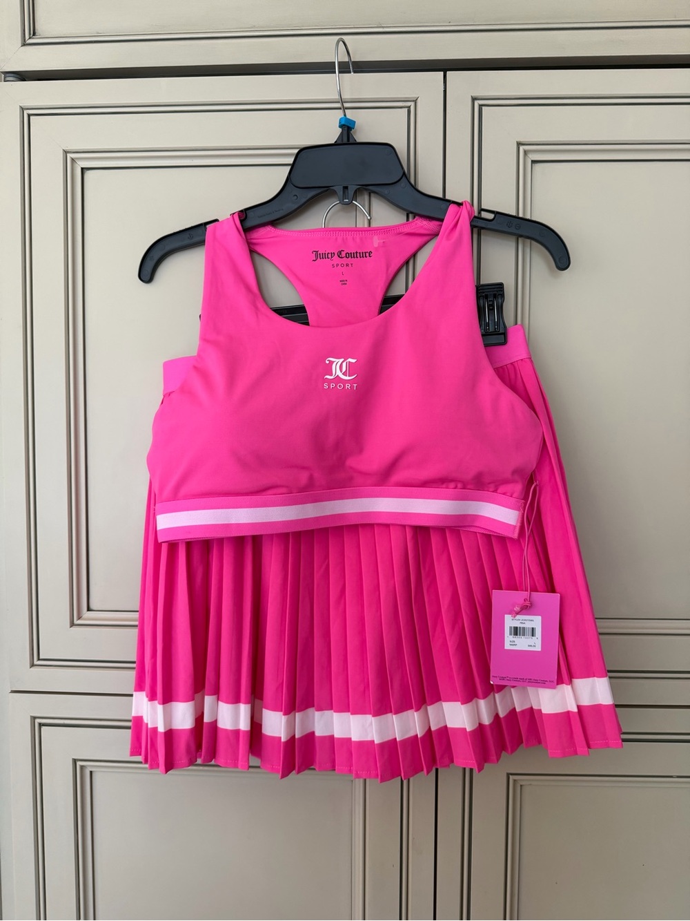 Juicy Couture Hot Pink Sport Tank Top and matching skirt
